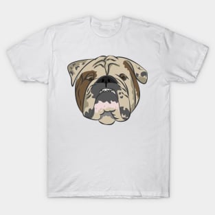 Bulldog head. T-Shirt